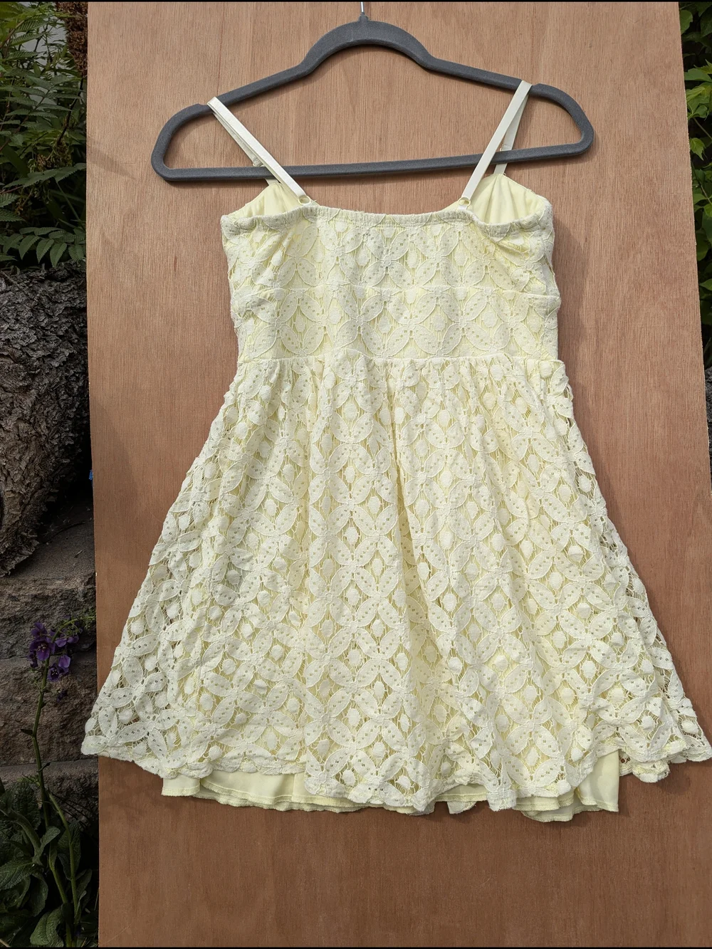 Yellow Lace Mini Dress Summer Romantic Coquettecore Festival Western Rodeo - Picture 14 of 15